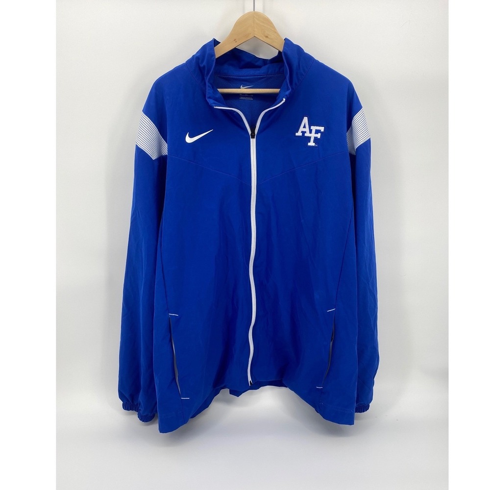 Nike Windbreaker Jacket Mens 3XL Blue Excellent Air Force Academy Full Zip AF